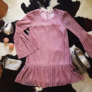 BCBG Double Tiered A-line Dress in Rose Smoke